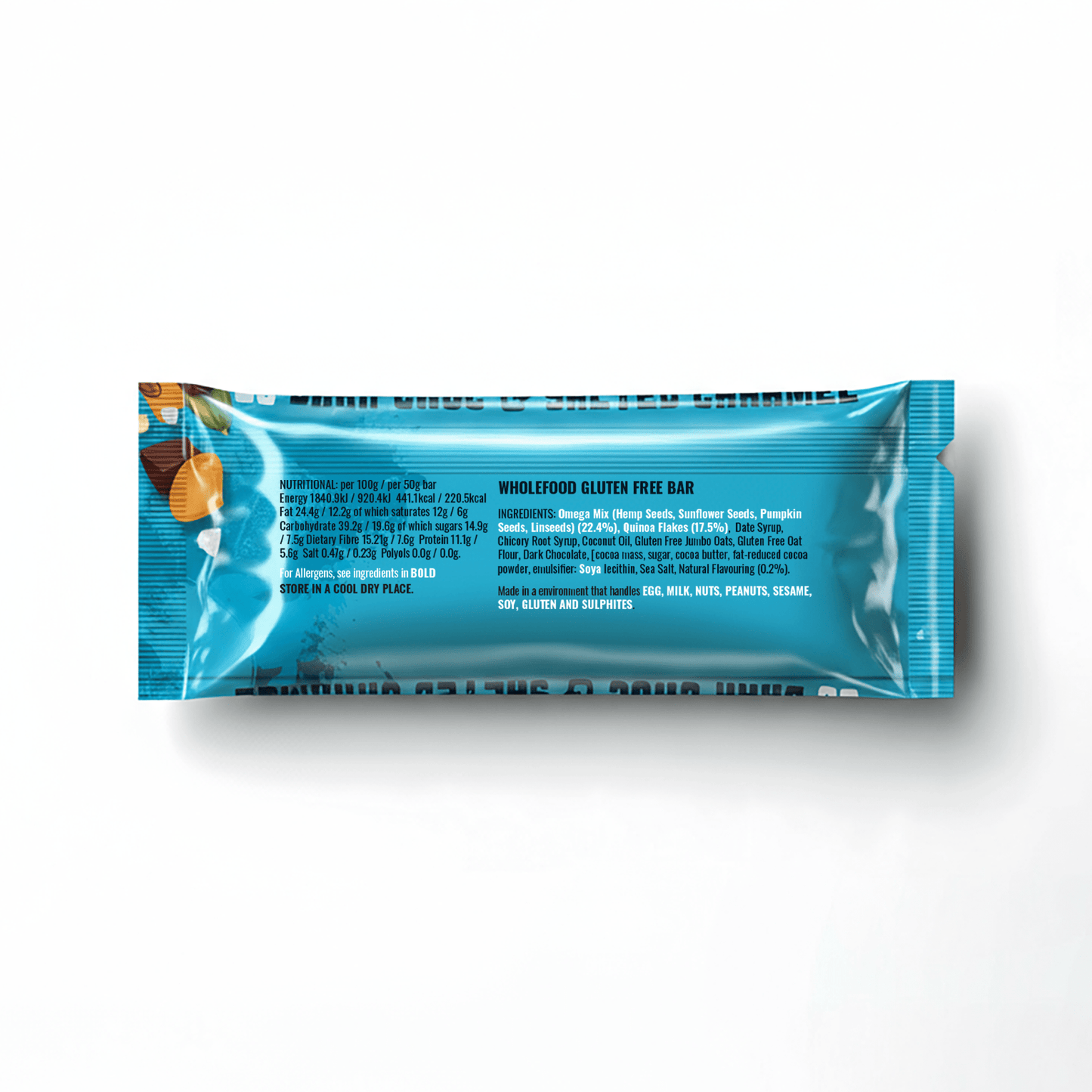 16 Dark Choc & Salted Caramel Superfood Fibre Bar - fuegobars