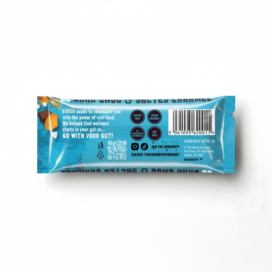 Chocolate & Sea Salted Caramel Health Bar – 50g - fuegobars