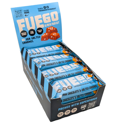 16 Dark Choc & Salted Caramel Superfood Fibre Bar