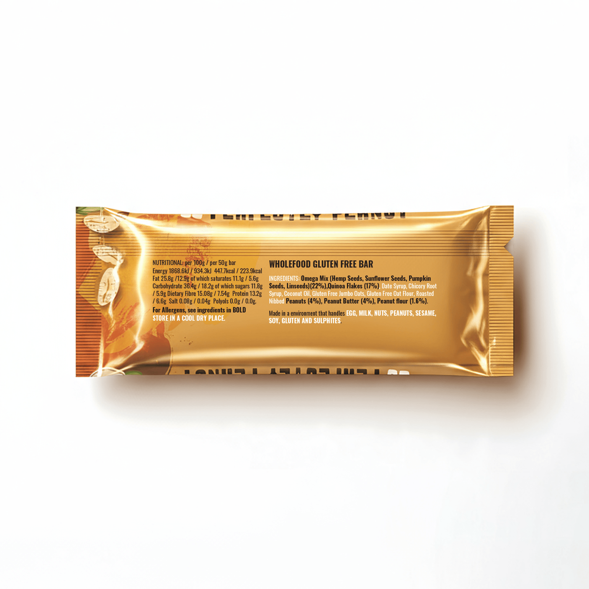 16 Perfectly Peanut Superfood Fibre Bars - fuegobars