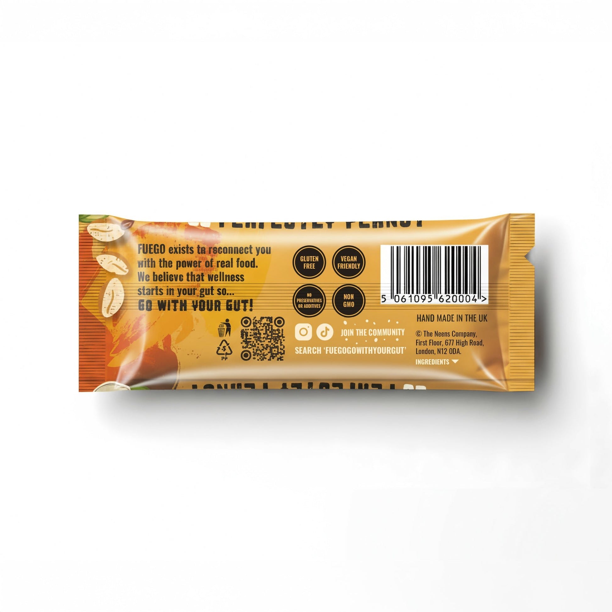 16 Perfectly Peanut Superfood Fibre Bars - fuegobars