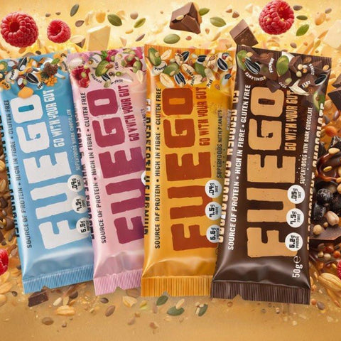 Mixed Pack Gut Health Fibre Bar (8 or 12 Pack) - fuegobars
